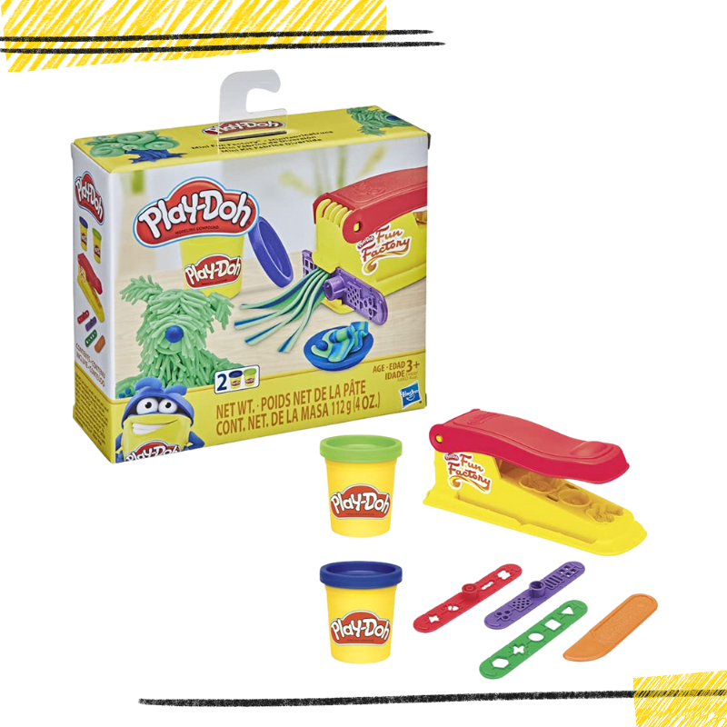 Play-Doh Basic Fun Factory Shape Making Machine with 2 Non-Toxic Play-Doh  Colors